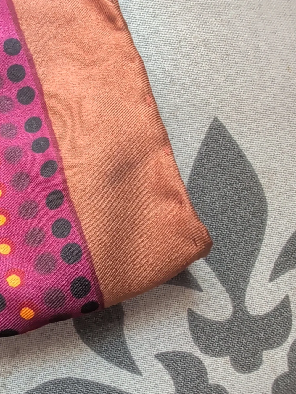 Alexander Allery Silk Scarf Australia Aboriginal Designed Dowunder Orange Dot